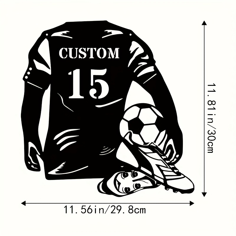 TEMU Custom Iron Football Player Sign, Modern Wall Decor, Personalized Entry Address Plaque, Rustic Home Decoration