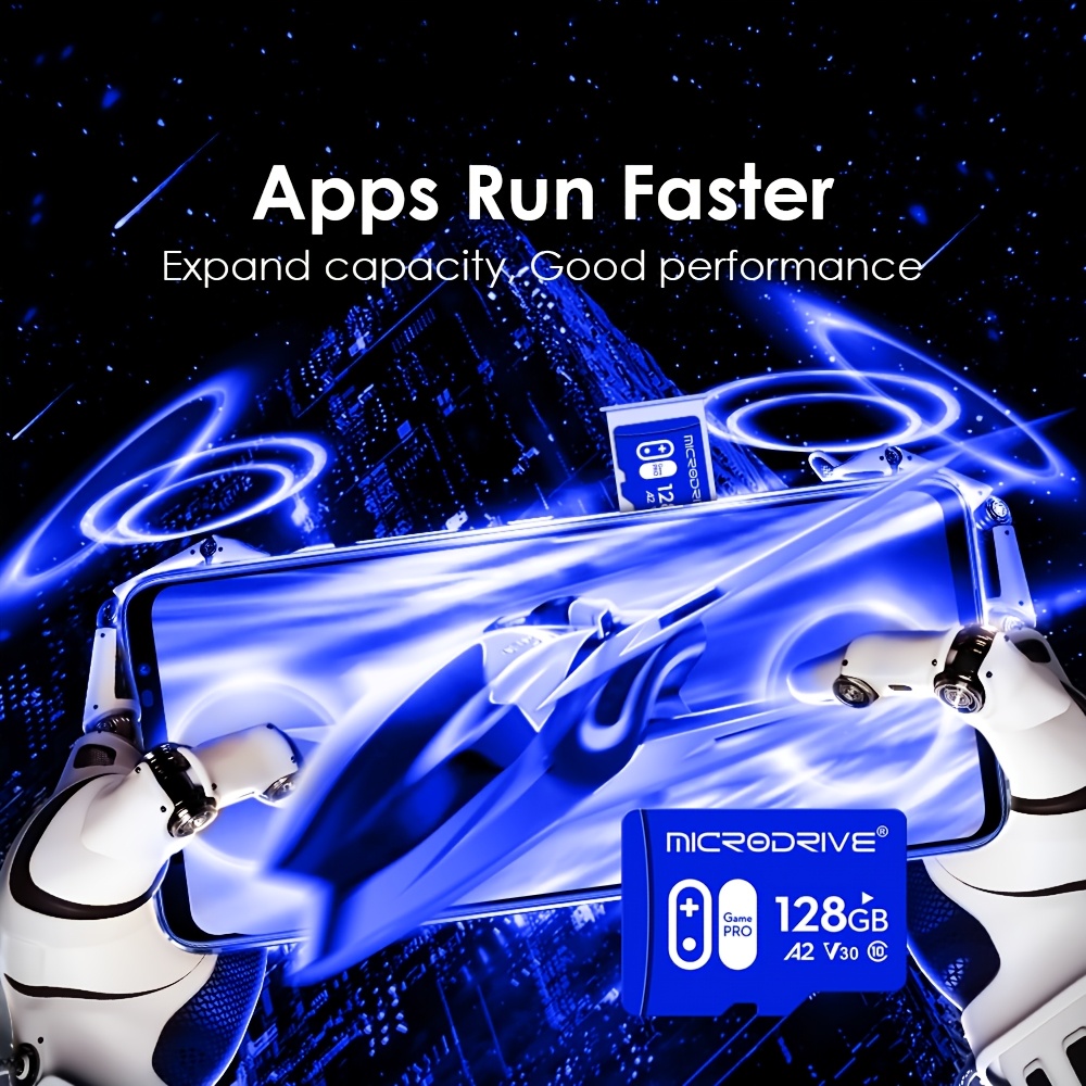 MICRODRIVE blue game memory card, high speed TF memory card for tablet PC, camera, mobile phone, laptop, car stereo, game console, audio32G,64G,128G,256G, Multidevice Compatibility, Fast Storage Solution, Compact Memory Card, Modern Storage Tech, Efficient Data Storage, Premium Quality, Memory Card Card, Storage Expansion, Tech Enthusiasts, Gamers