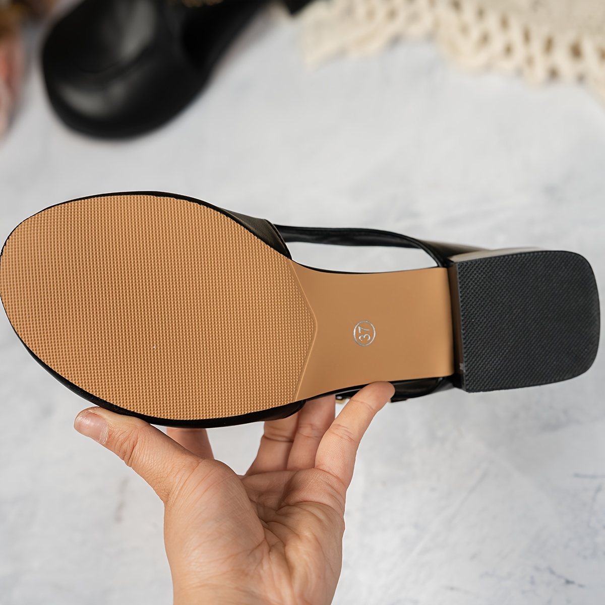 Sandali Donna Con Rosa - Comodi, Piatti, Punta Chiusa, In Gomma, Taglie Grandi - Foto 4