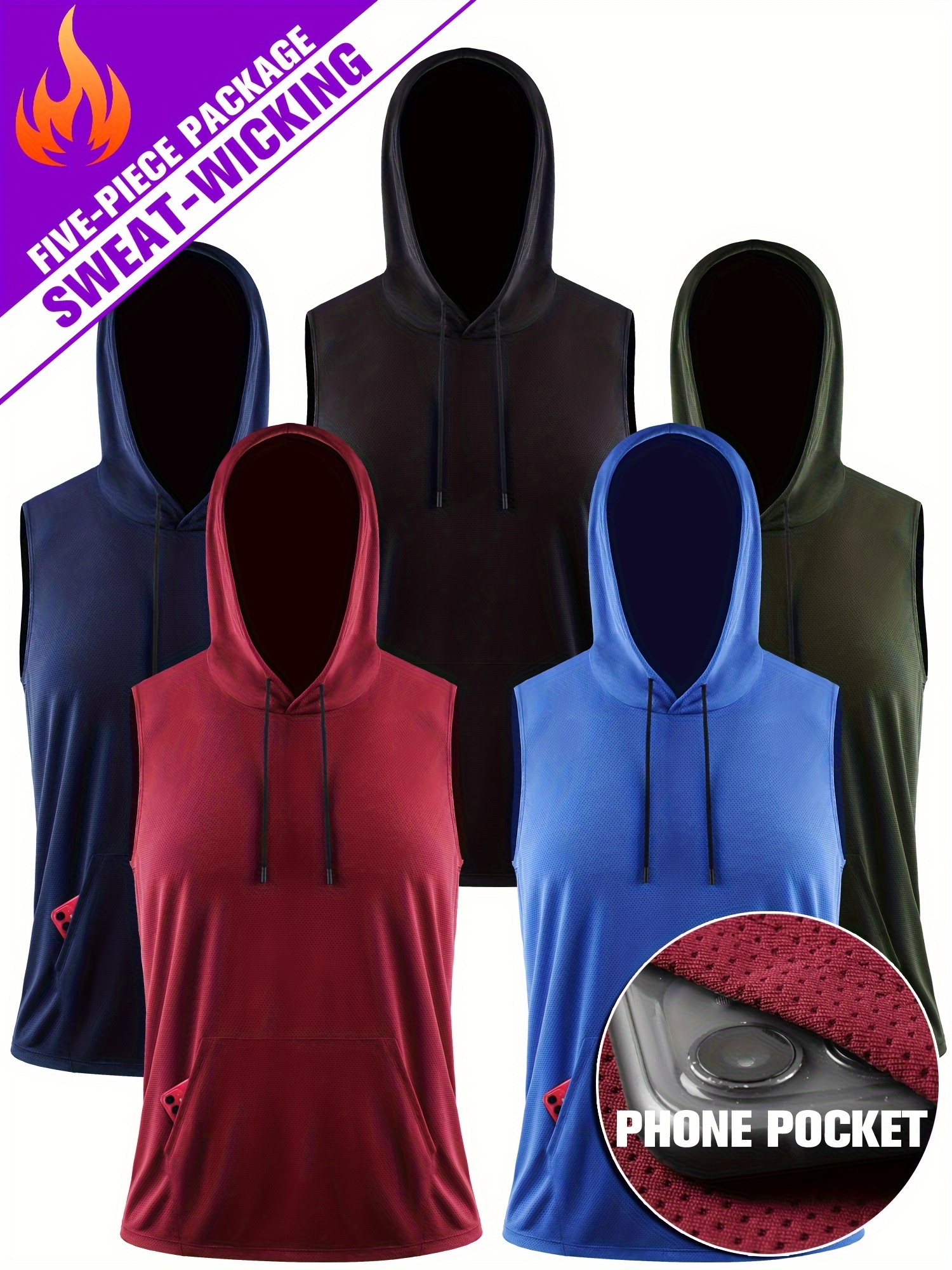 sleeveless hoodie sold on Temu United States