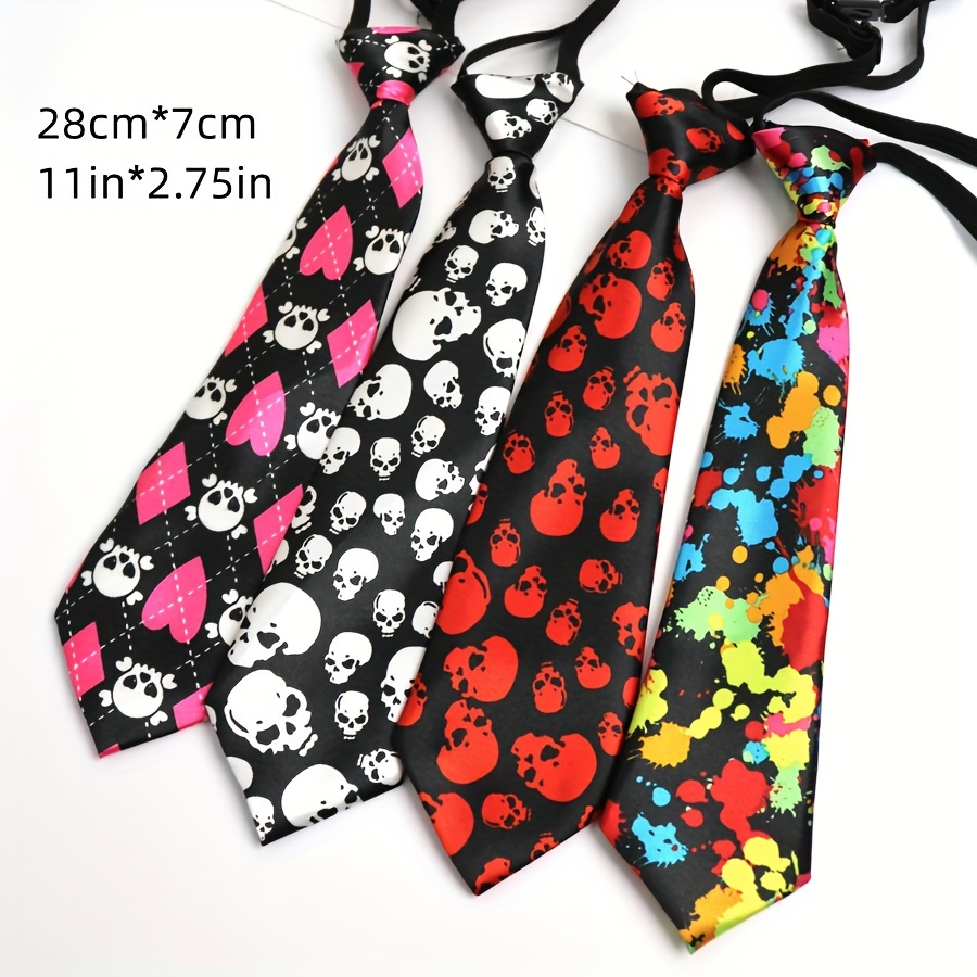 

Skull Tie - Polyester, No-tie - For Women'