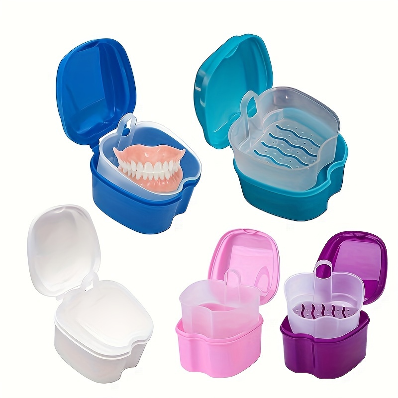 

- Denture Storage -in & Sieve - Portable Plastic Dental Appliance (1pc)