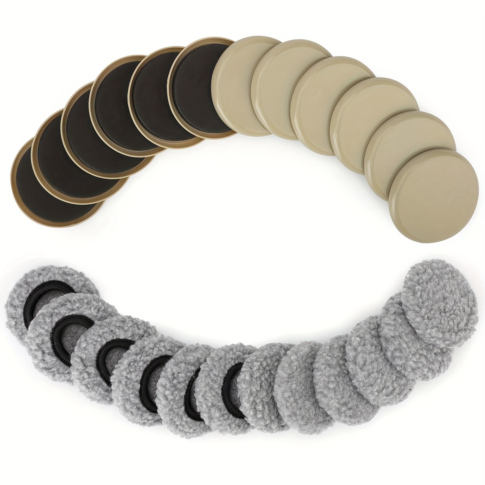TEMU Round Furniture Sliders, 12pcs Carpet Sliders, 12pcs Hardwood Socks, 3.3" Heavy Duty Furniture Movers Sliders For Floor