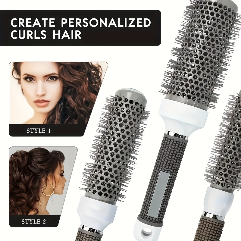 11pcs round brush set blow drying bristles vent curved hair Temu