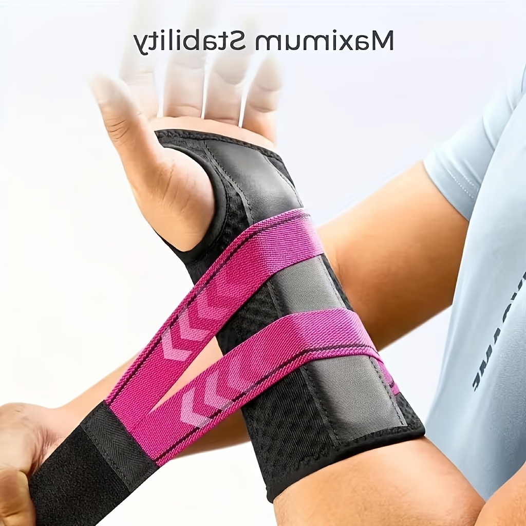 TEMU Breathable Wrist Support Brace, Y-shaped Reinforcement Structure For Four-point Dynamic Compression, Adjustable Rigid Wrist , Unisex, Suitable