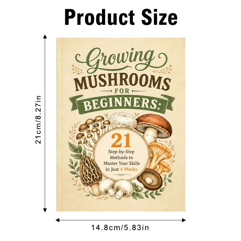 TEMU Growing Mushrooms For Beginners: 21 Step-by-step Methods To Master Your Skills In Just 4 Weeks