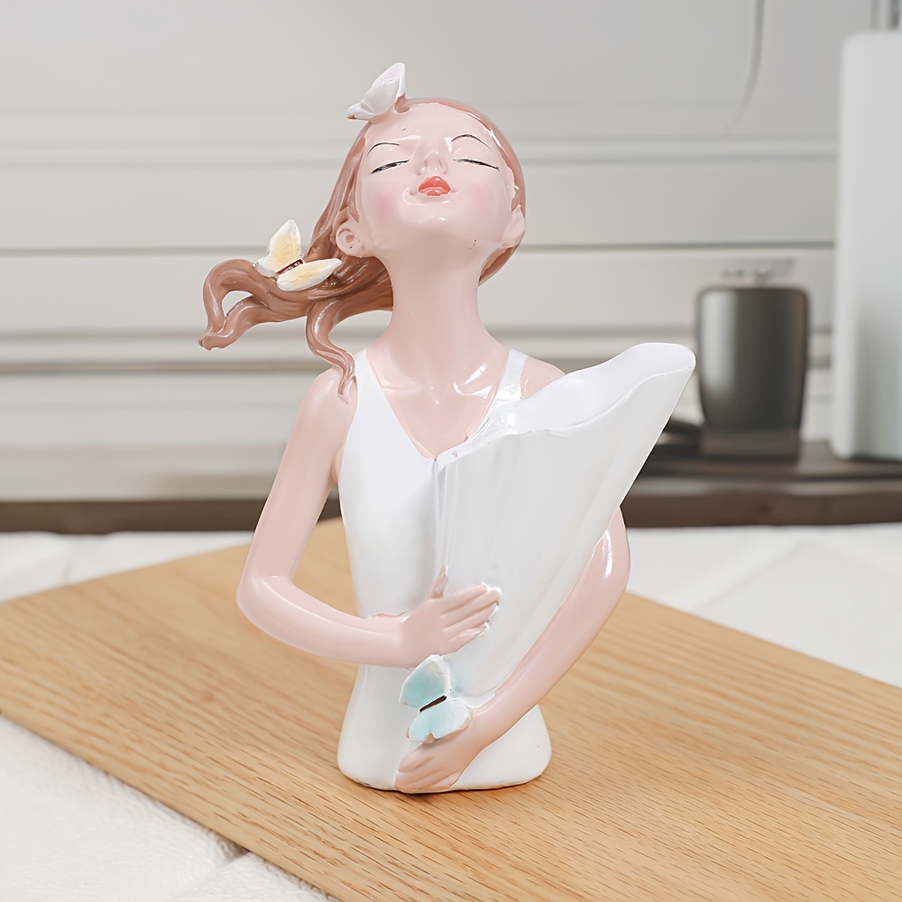 1pc Girl Vase Decorative Ornament