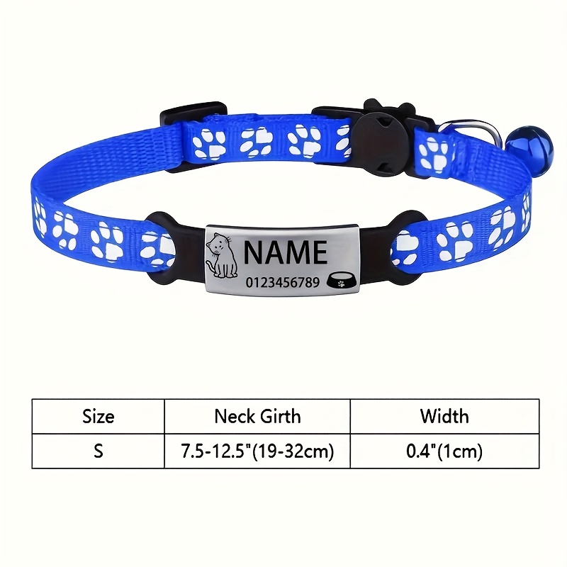 TEMU [Personalizado] Collar para gato con cabeza de gato negro y de pie, collar para cuello de , collar para gato resistente y duradero, collar para