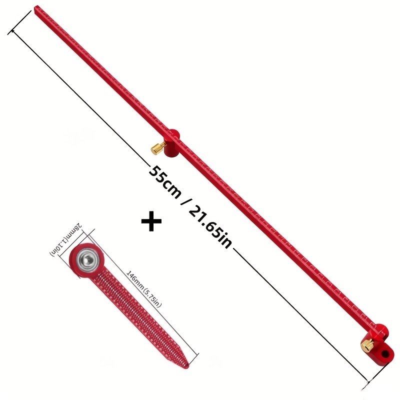 TEMU New Woodworking Combination Compass Set For Drawing Arcs And Circles, 360-degree Extended Arc And Circle Drawing Tool, Adjustable Circle Drawing