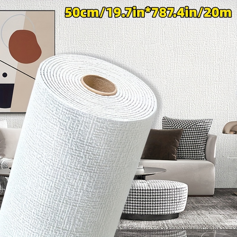 TEMU 1 Roll 20m 3d Foam Wallpaper Panels, Self-adhesive Foam Wall Stickers, Thickened Design, Home Decoration Wall Tiles, Peel And Stick, Easy To