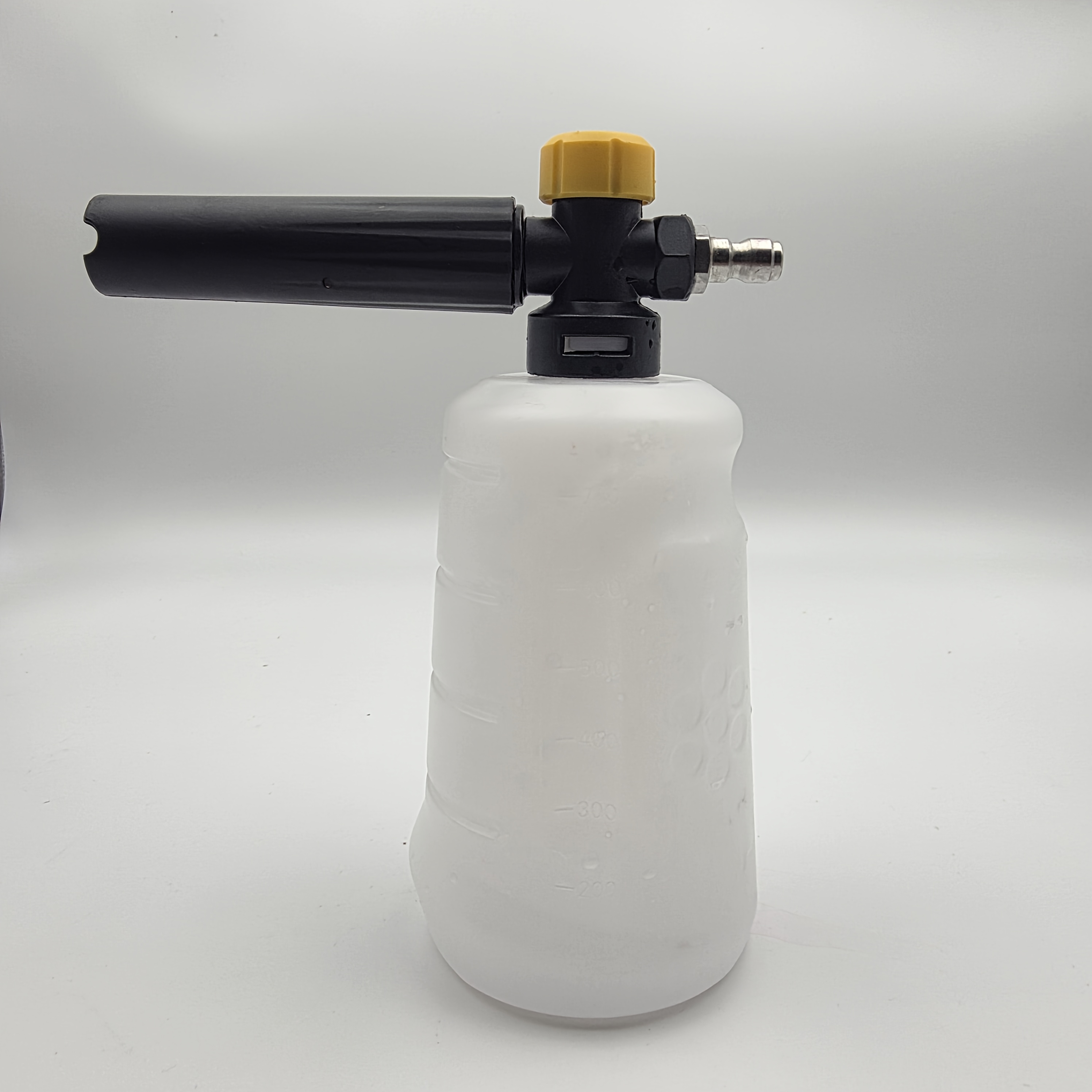 TEMU Foam Cannon For Pressure Washer, 1/4" Quick Connect Snow Foam Lance With White Bottle And Yellow Adjustable Knob, Car Wash Foam Sprayer With
