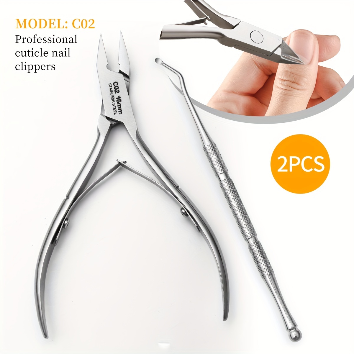 

2pcs Stainless Steel Clippers Multifunctional Cuticle Pliers Nails Ingrown Toenails Clippers Specialized Cutting Nailshard Nails Suitable For Men, , And Elderly