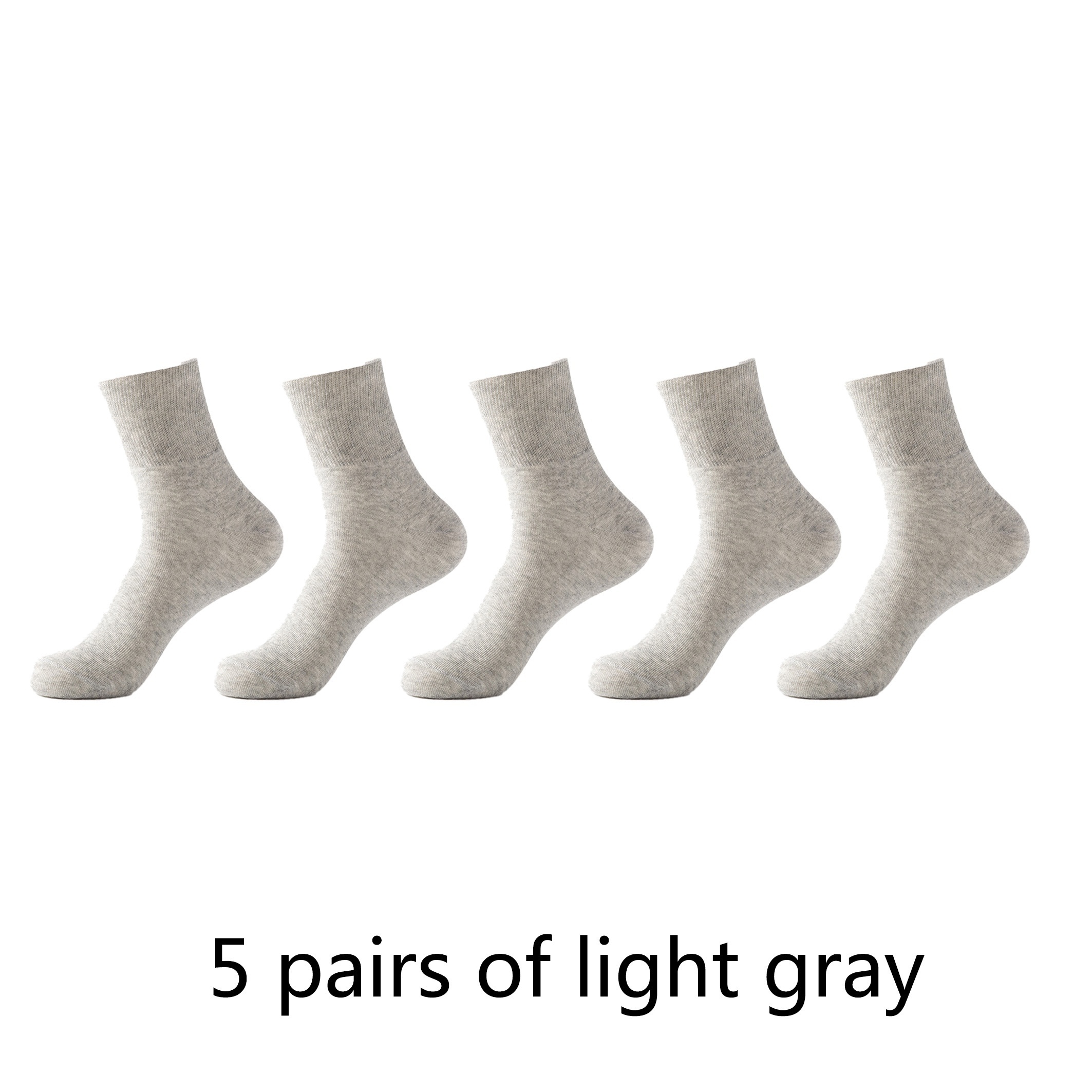 Image of 5-pair Diabetic Socks Maternity Socks Elderly Loose Socks Short Socks Summer Thin Anti-odor Sweat-absorbing Boat Breathable Loose Socks
