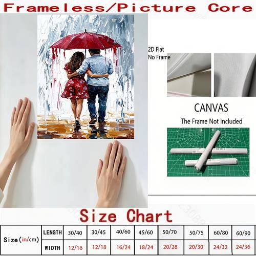 1pc frameless under a canvas wall decor love and companionship art modern abstract decorative fun canvas decor suitable for restaurants