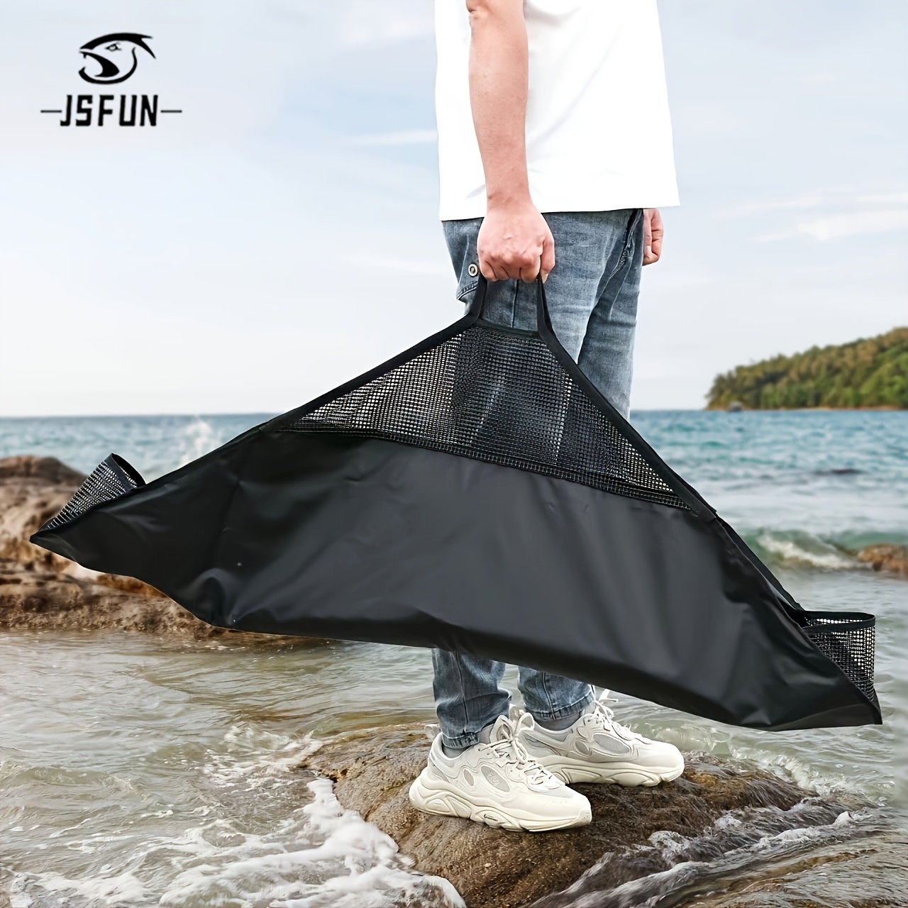 Sac De Pesée Pour Poisson - Tissu Oxford Résistant - Règle Incluse - Forme Bateau - Jusqu'à 117 Cm