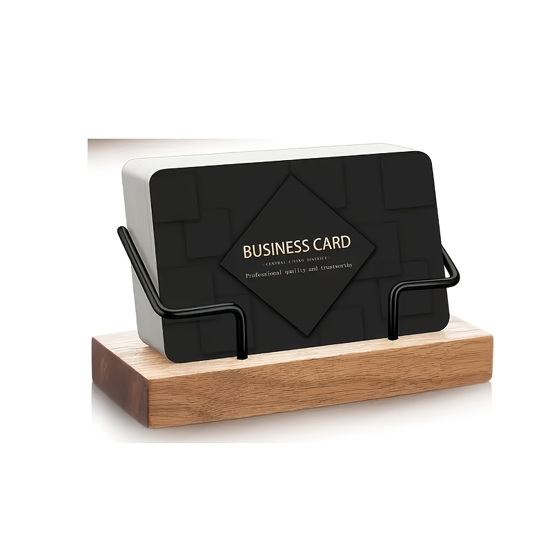 Image of 1 Wooden Business Card Holder, Suitable For Office Desk, Wooden Business Card Display Stand, Postcard Holder, Suitable For Office And Home Desktops