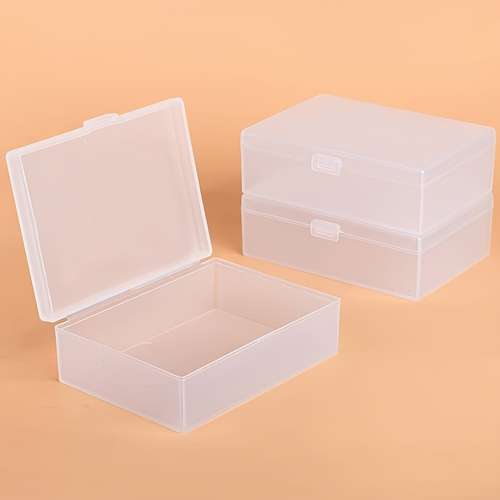 Boîtes Transparentes Pour Cartes De Visite - Lot De 4, Plastique, Rangement Bureau - Affichage Et Protection