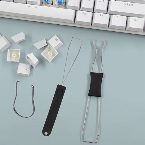 multifunctional stainless steel keycap switch replacement disassembly tool mechanical keyboard cleaning repair tool hot swappable wire puller