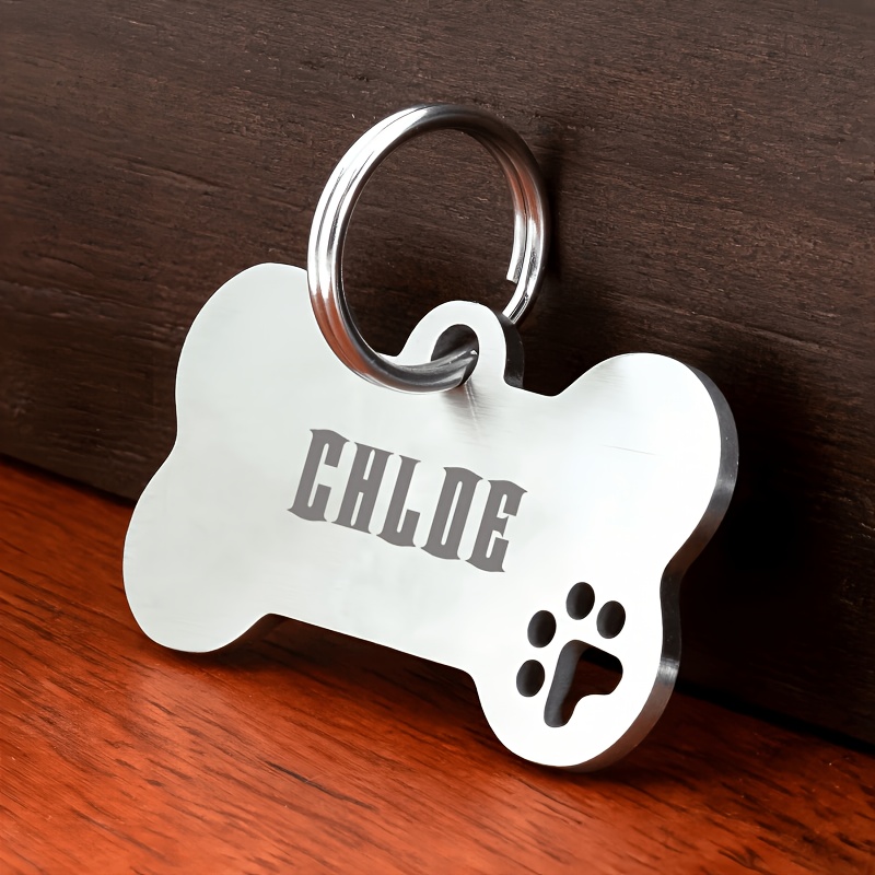 TEMU 1pc Customized Personalized ,dog Tag, Dog Id Tag, Dog Name Tag, Custom Dog Tag, Engraved Dog Tag, Tag Personalized For Dogs, Bone Dog