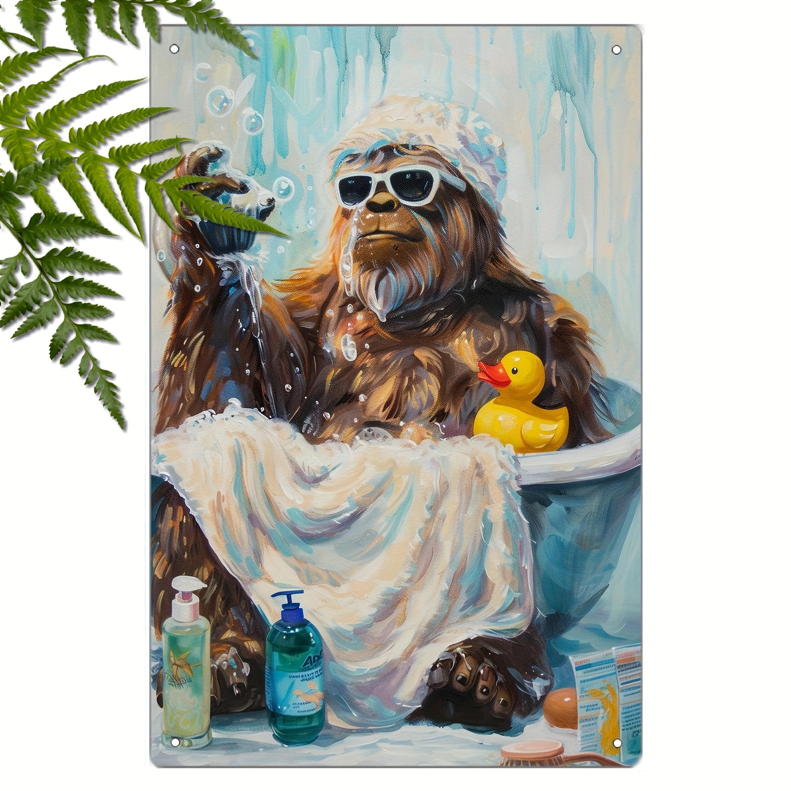 

Bigfoot- Aluminum - For , Bar, Or Bathroom Decor | | Unique | 8x12