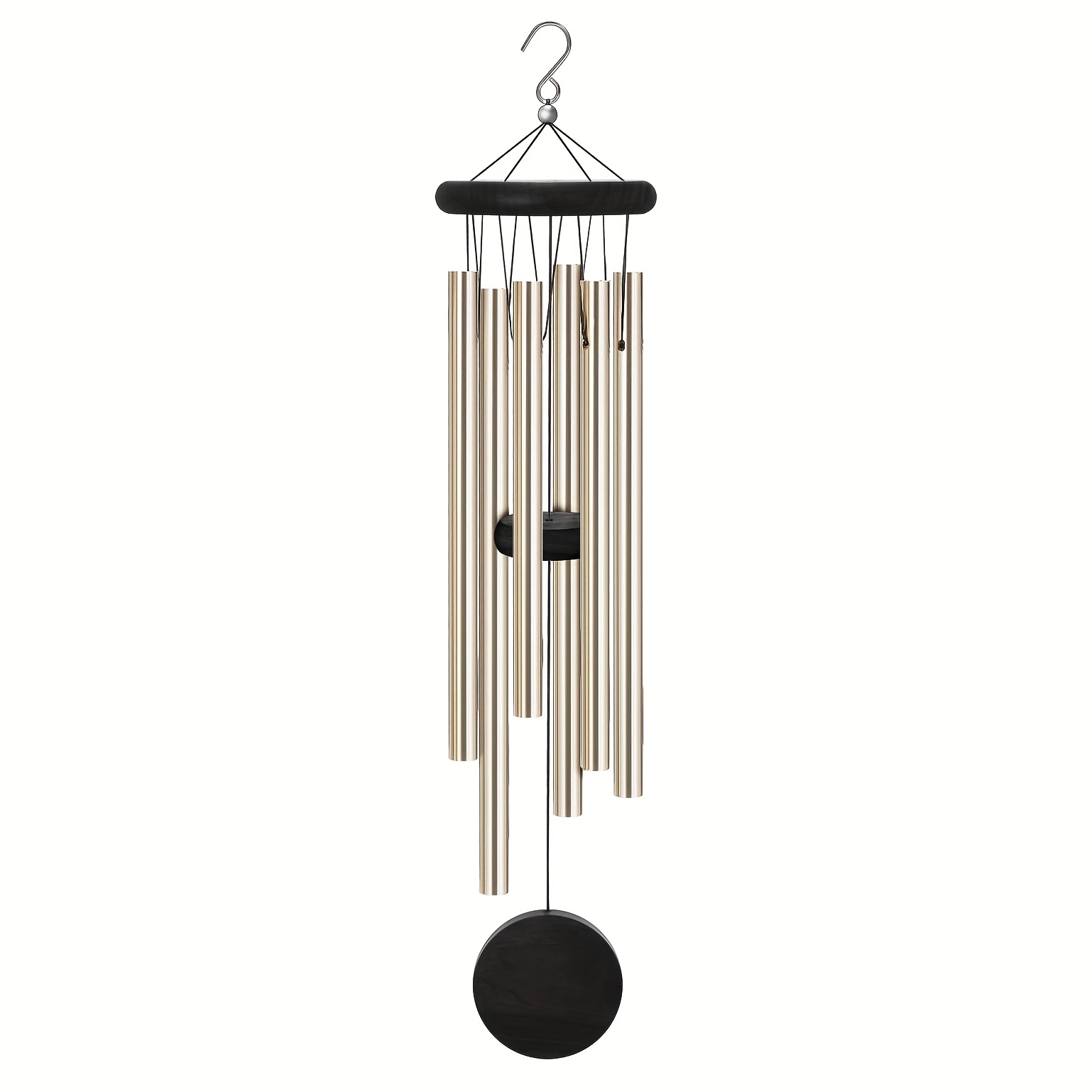 TEMU 1pc Jangostor Memorial Wind Chimes Outdoor - 6 Aluminum Alloy Tubes With Hook, Wind Chimes For Garden Patio Home Decor, No Electricity Needed,