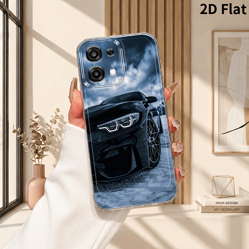 TEMU Phone Case - 2d Flat Performance Sports Car Phone Case For Oppo A3 A3 Pro A3x A5 5g A5 Pro A5x A5m A5i A6x A6 Pro A6t A16 A17k A18 A20 A38 A40