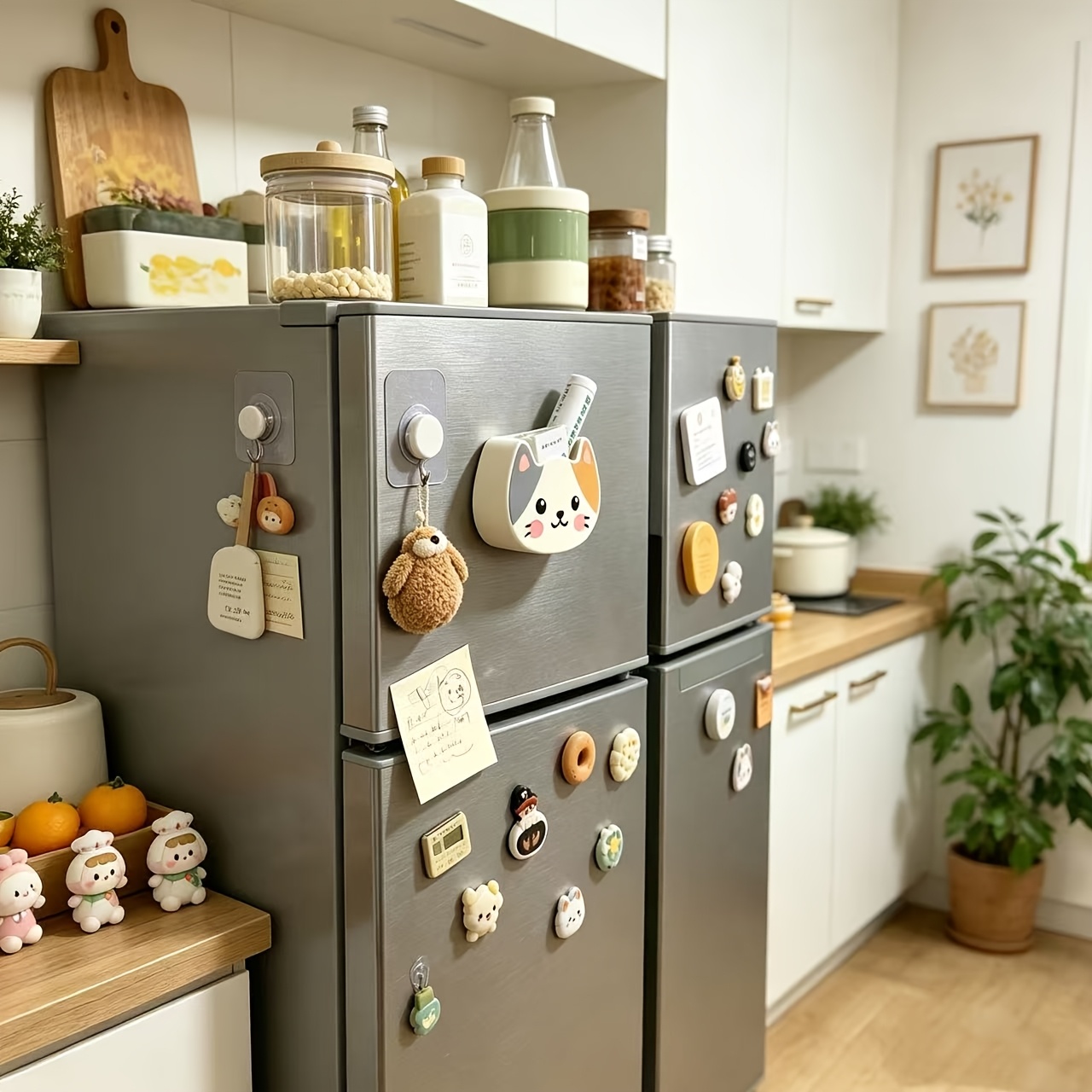 E-shop Praktische magnetische Katzen Aufbewahrungsbox, magnetisches Katzen-Design, ästhetischer und praktischer, magnetische Wandmontage ohne Bohren,