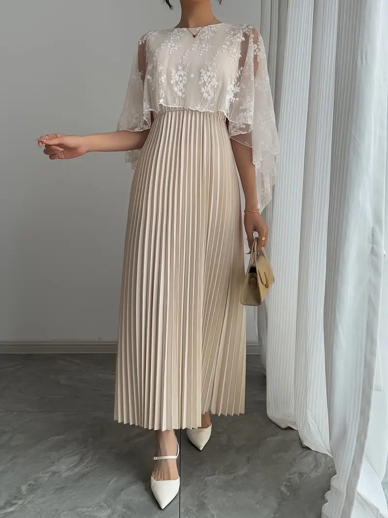 womens elegant romantic pleated dress date fashion sweet Product details 0