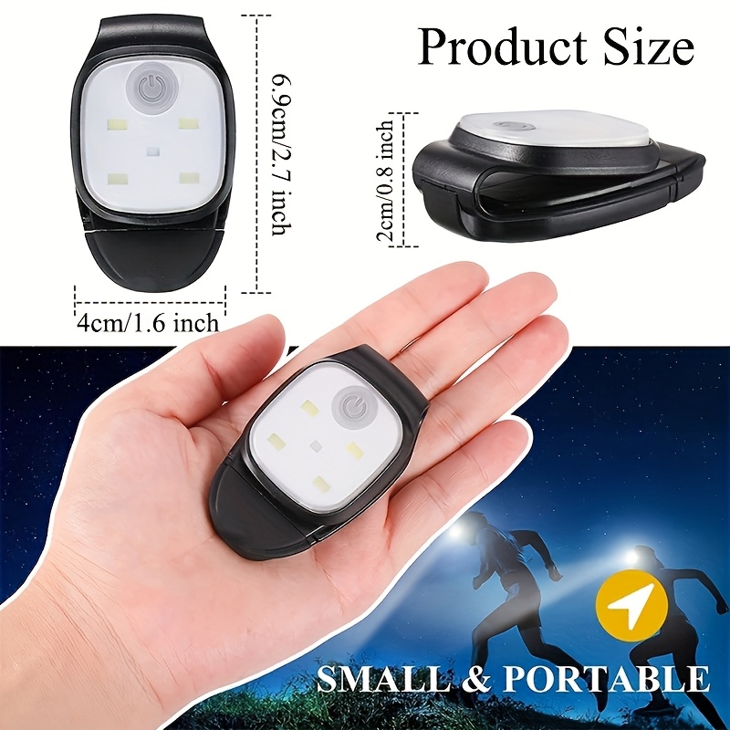 usb clip light white light for   red light for warning outdoor night running clip on light usb rechargeable suitable for jogging hiking camping lightweight and portable