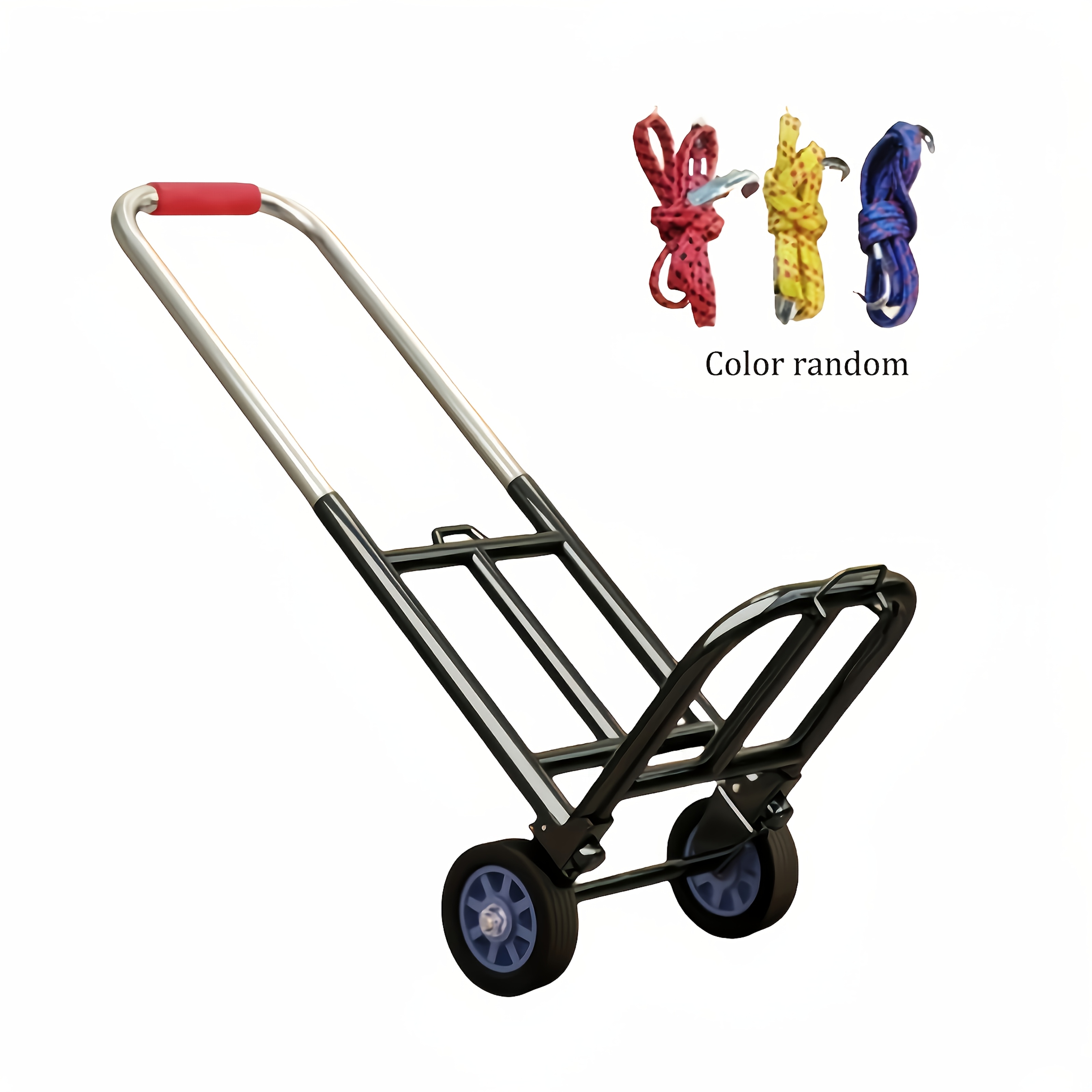 TEMU Heavy-duty Collapsible Hand Truck With Wheels, Industrial , Comfortable Foam Handle, Kg Capacity - Ideal For And Storage, Foldable Hand Truck