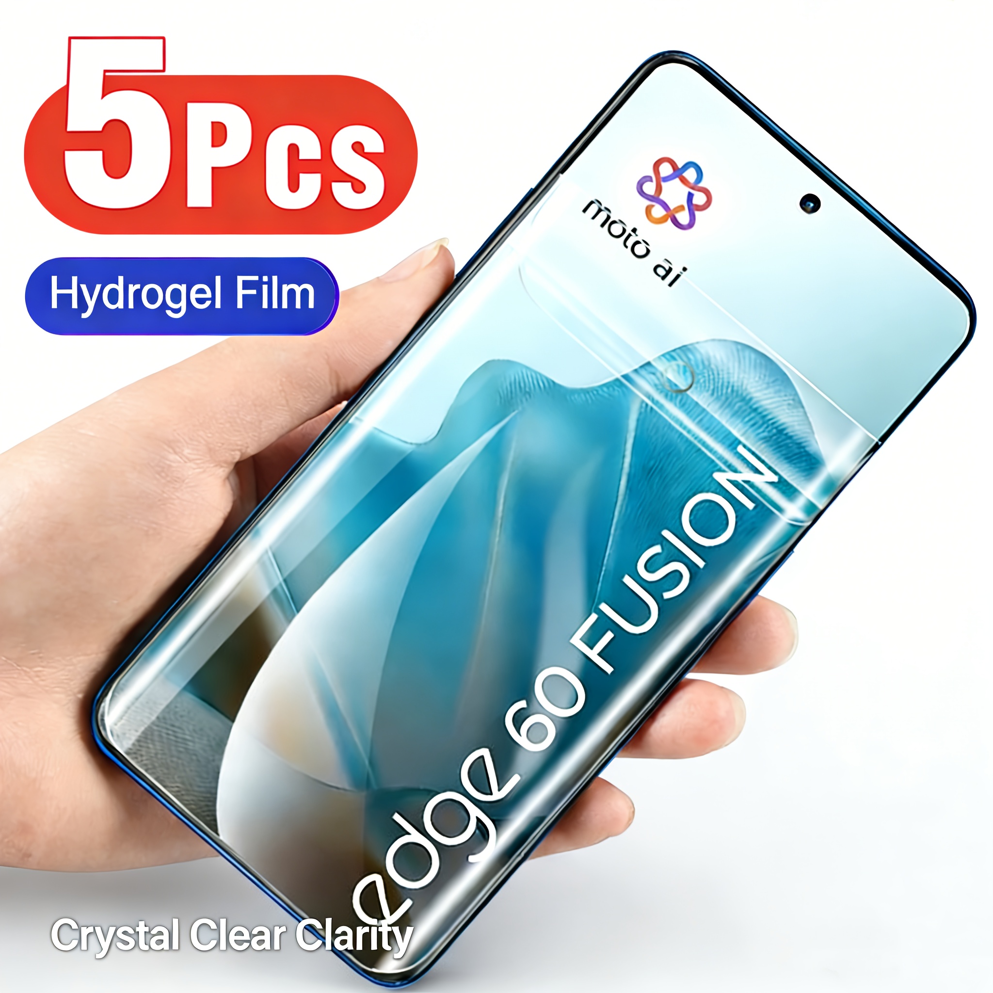 TEMU 5-pack Hydrogel Film Screen Protector Film Compatible With Moto Edge 60 60 50 Pro 50 Ultra 40 Screen Protector Film, Ultra Hd, Anti-scratch,