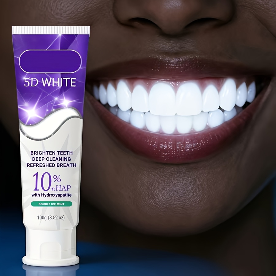 5d toothpaste   cleanses and brightened   purple hydroxyapatite formula fresh mint breath   for gums travel set 100g 3 52 ounces ideal oral care gift for   men and women suitable for daily use local warehouse