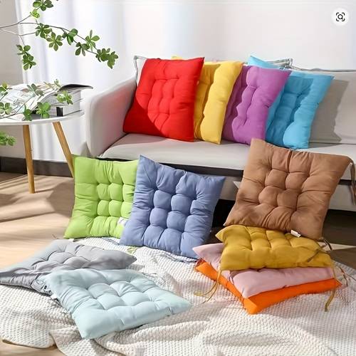 4pcs set soft and breathable modern solid color seat cushions multifunctional square seat cushions suitable for offices homes and restaurants