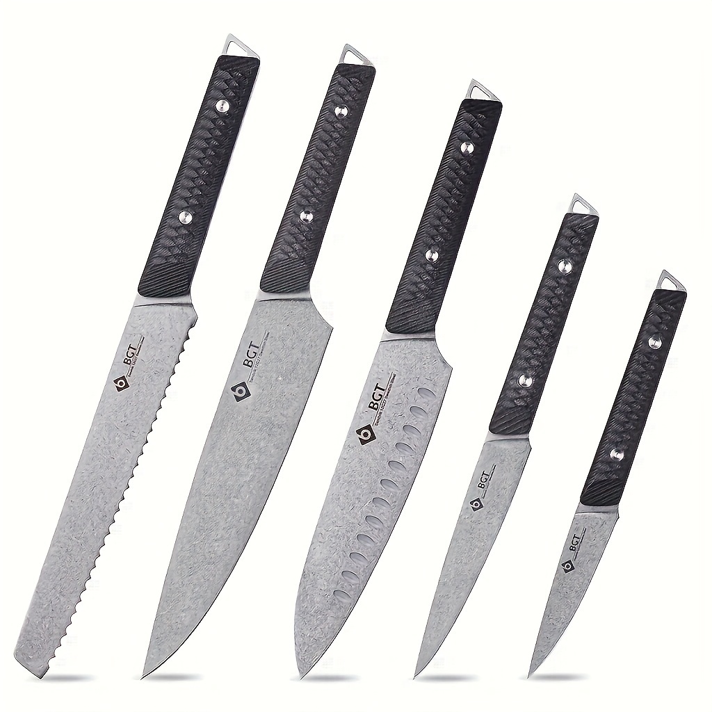 

Chef Knife Set Knife Blade From Steel For Chef Knife Set Kitchen Knives 6-piece Kitchen Knife Set With Roll Bag G10 Handle