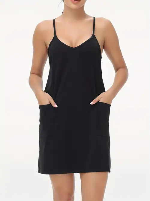 summer dress with shorts underneath and pockets Amazon.com: Women's Tennis Dress with Shorts Underneath and Sport Pocket Summer Casual Solid Color Golf Athletic Pleated Dress Workout Rompers Khaki, L : Clothing, Shoes & Jewelry