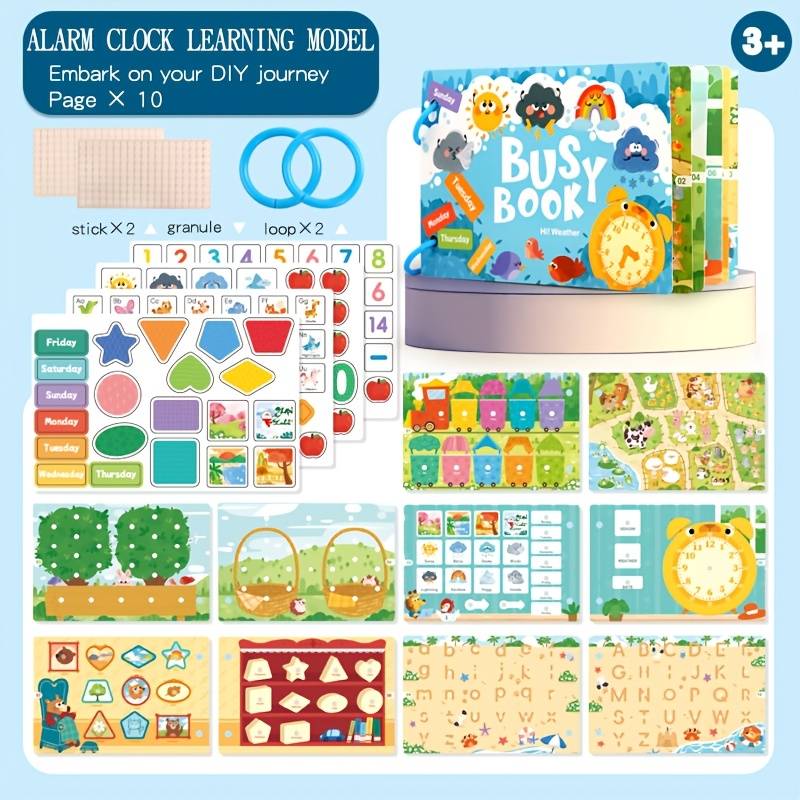 Libro Di Attività Riutilizzabile Per Bambini, Gioco Educativo E Creativo, Ideale Per Viaggi E Tempo Libero
