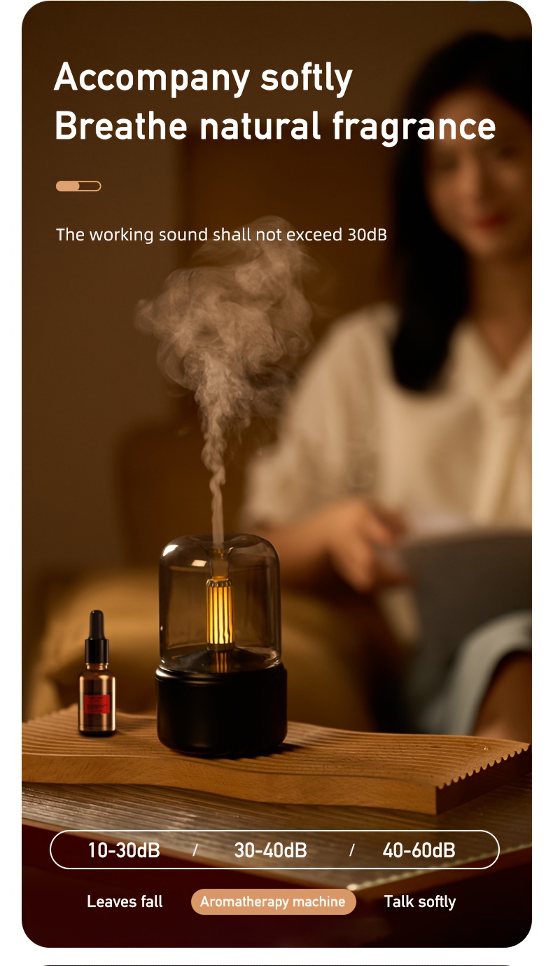 Ultrasonic Humidifier & Diffuser with USB-Powered Operation - Quiet Operation, Cool Mist, Control, USB-Powered, for Bedroom, Living Room, Office, Bedroom Humidifier, Modern Aesthetic, Home Decorators