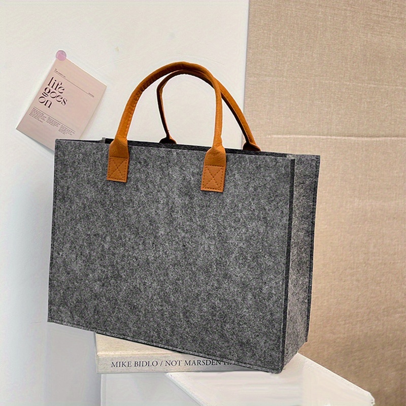 Felt Tote Bag Large Capacity Felt Women's Handbag Colorful Felt Gift Bag