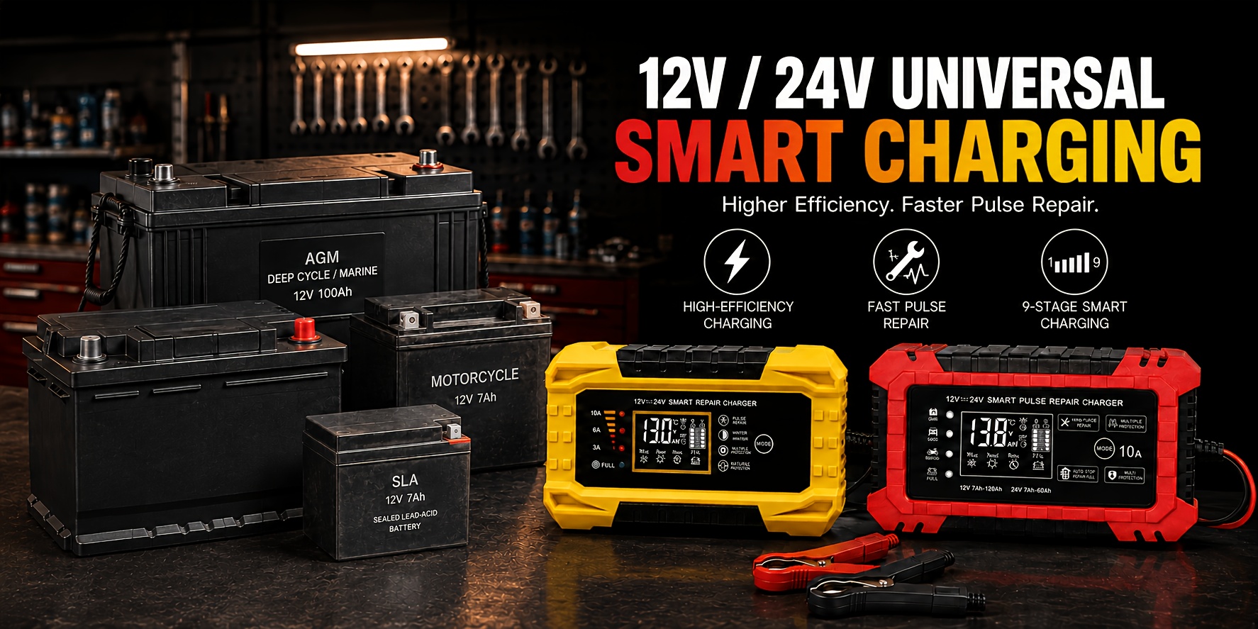  car battery charger 12v 6a for car truck motorcycle lawn mover and marine and extends batterys life flame retardand material and desulfator with temperature conpensation Product details 1