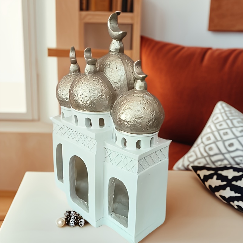 1pc middle eastern arabic style castle ornament jewelry box resin decorative suitable for ramadan and universal holidays non electric Product details 6