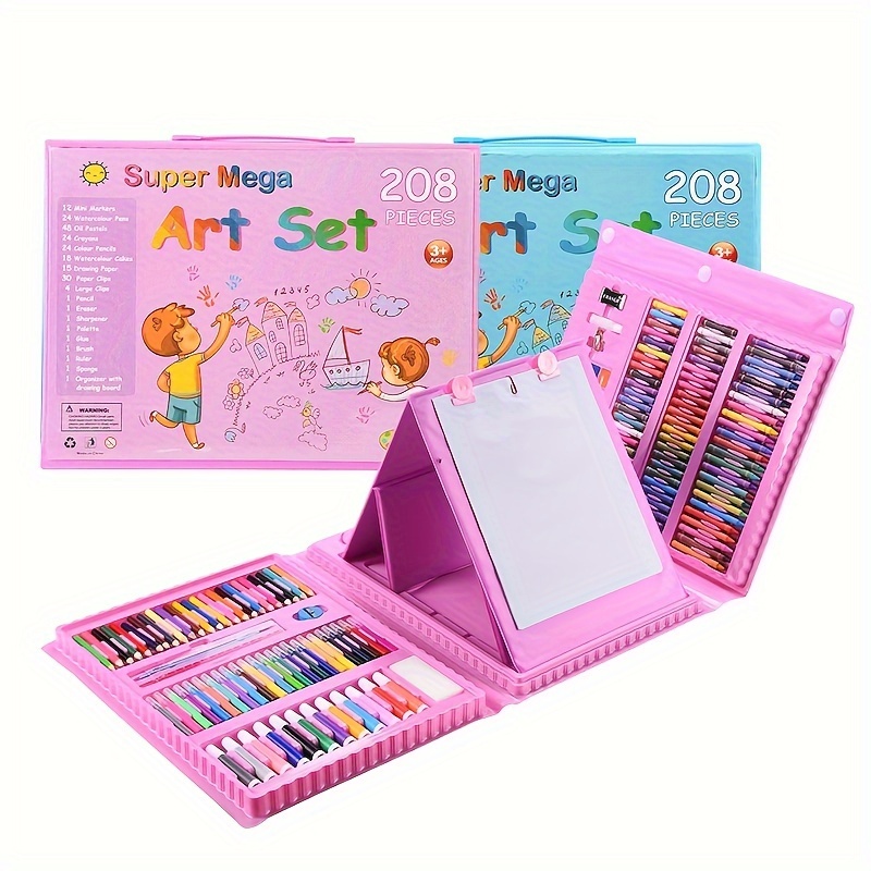 

208-piece Brush Set Watercolor Pen Crayon Oil Painting Set Box Children' Supplies Painting Pen