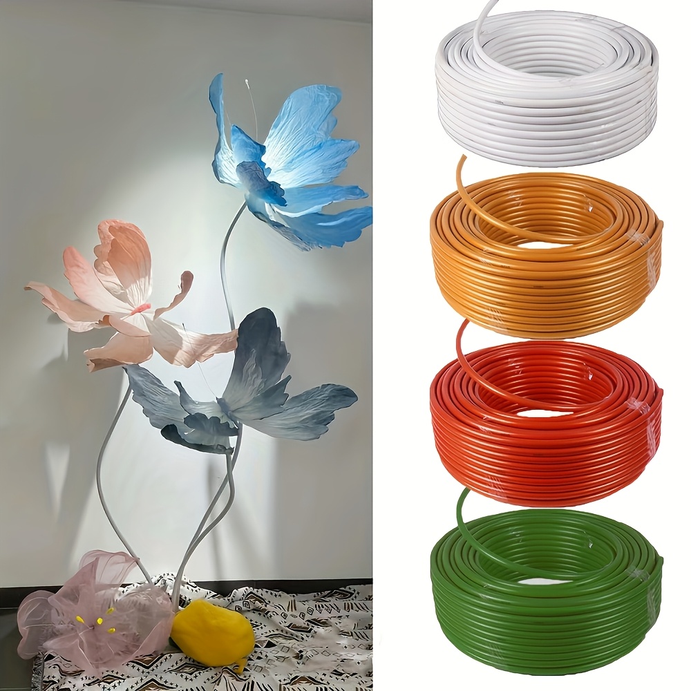 Tubo Flessibile In PVC Verde Per Fiori Giganti - Diametro 16 Mm, Lunghezza 10 Metri (32.8 Piedi), Per Decorazioni Fai Da Te