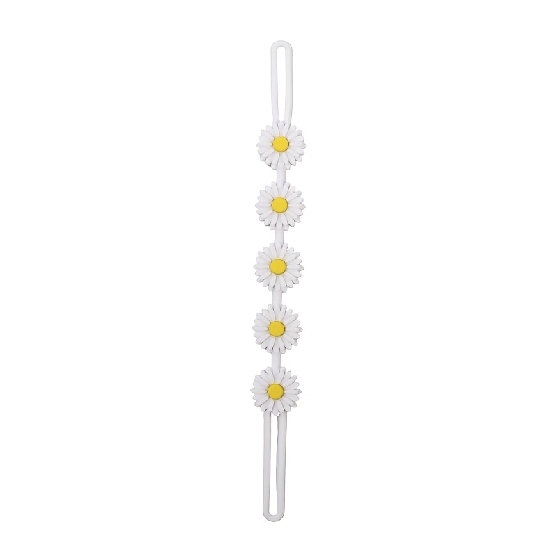 TEMU 1pc Cordón de silicona con diseño de margarita para mochila, accesorio de viaje, de margarita antideslizante para viajes al , y duradero,