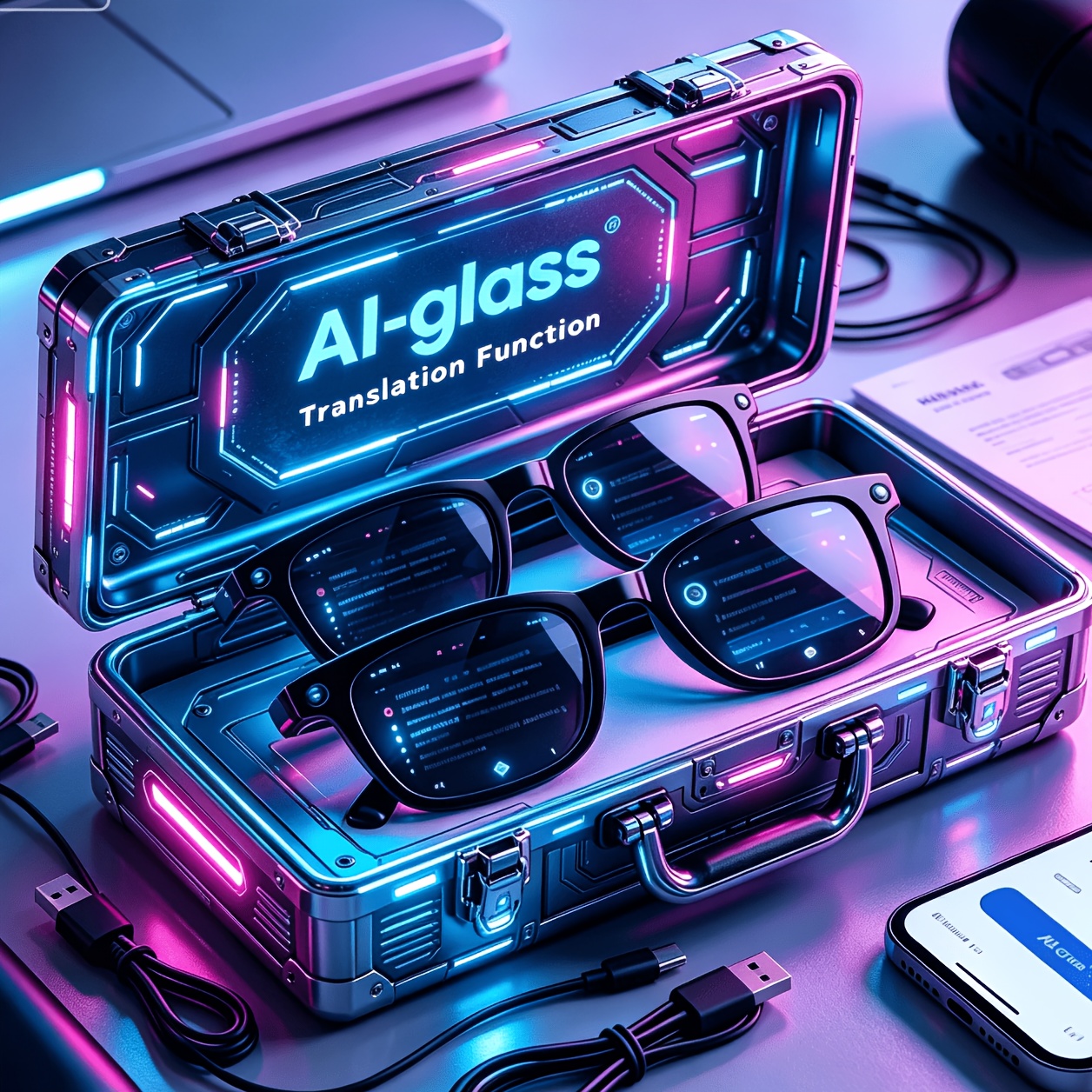 TEMU 2pcs/1pc Multi-functional Smart Glasses!! Edition Black Wireless Smart Glasses. Innovative Audio Bluetooth Glasses With Built-in Microphone And