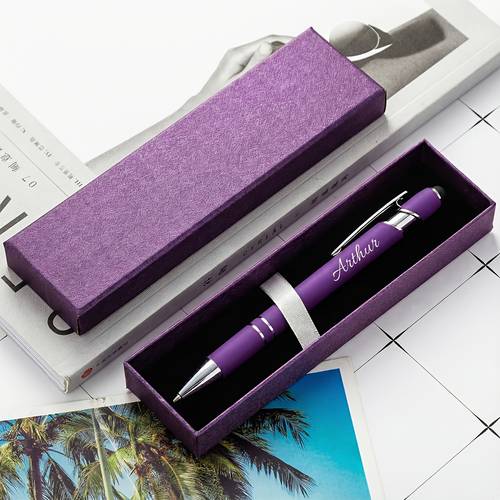 customized engraved ballpoint pen with stylus tip personalized name 2 in 1 metal pen with exquisite gift box suitable for men and women professional business stationery office supplies unique birthday christmas gift