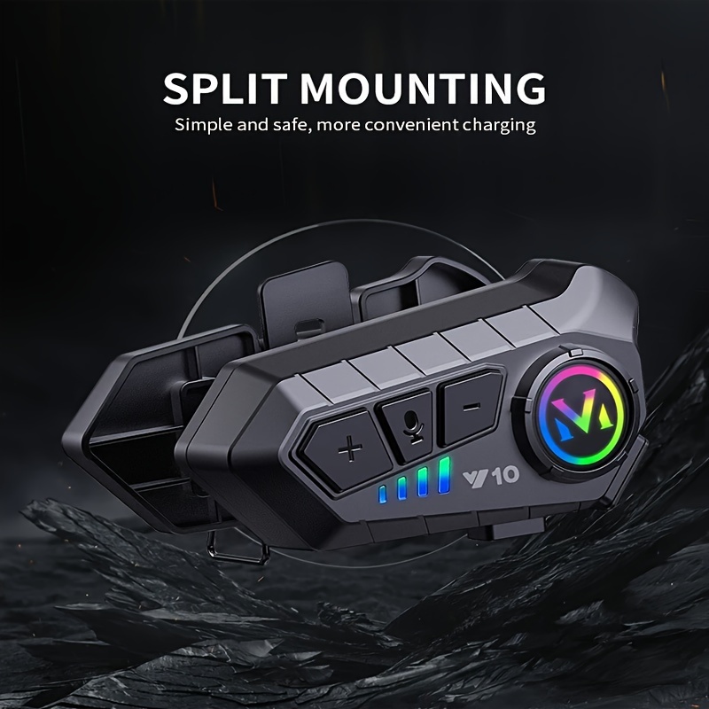 Y10 1000mAh Motorcycle Helmet Headset Voice Contro Wireless