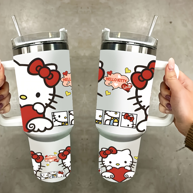 2pcs Sanrio Hello Kitty UV DTF Transfer Paper for 40 oz Glass Cups, Waterproof Vinyl Craft Kit for Mugs and Tumblers
