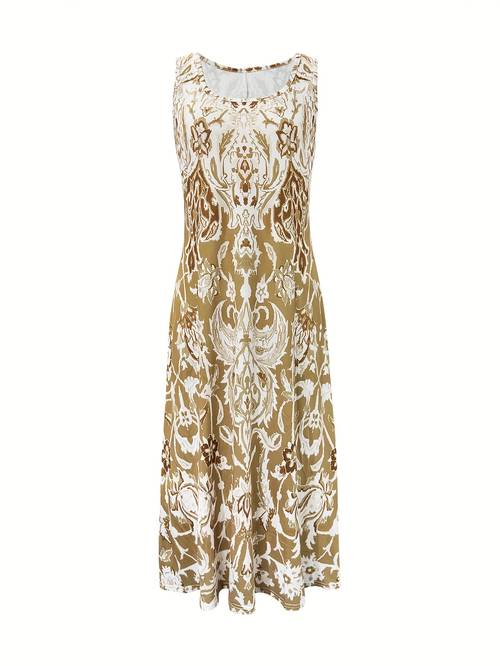 summer resort style flower print womens dress orientation