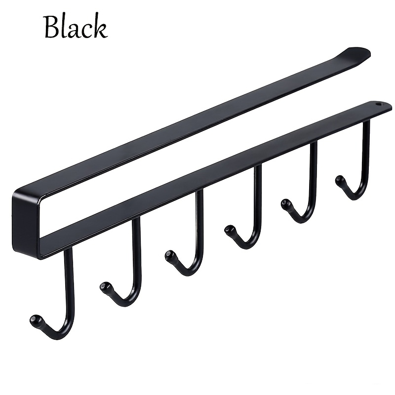TEMU 1pc 6-hook Hat Hanger, Clothes Storage Rack, Bag Rack, Coat Storage Rack, Cabinet Hanger, Multi-functional Organizer, Suitable For All Types Of