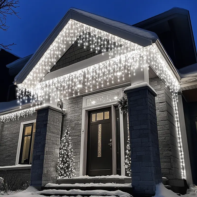 weihnachts ice lichter außen weihnachtsbeleuchtung 28 5m